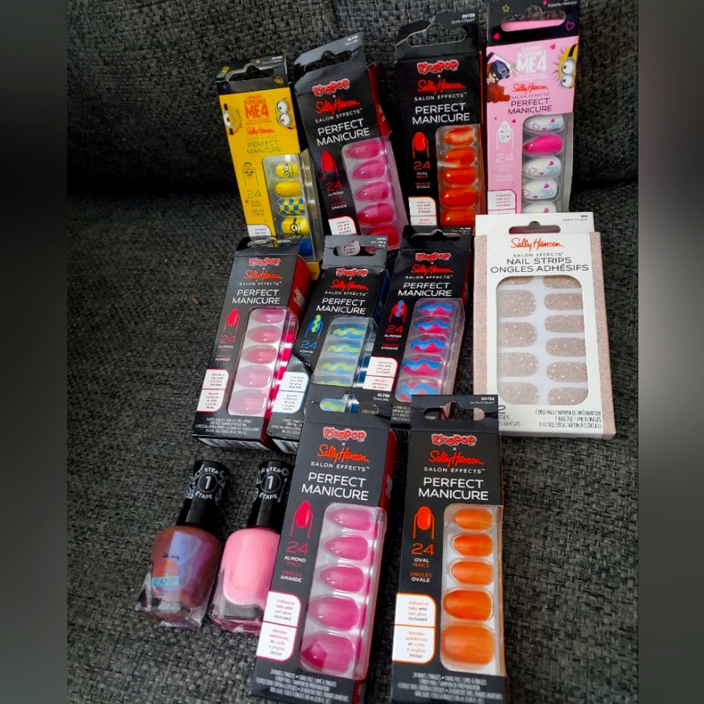 Nails LOT. Perfect Manicute Sally Hansen.  Pink, Red, Orange